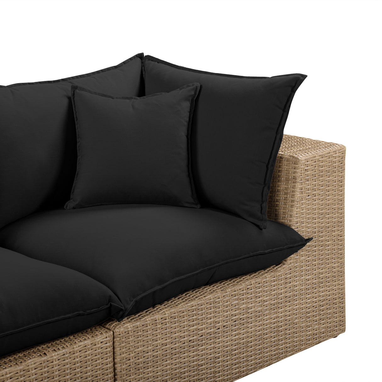 Cali 80" Performance Fabric & Wicker Outdoor Loveseat by TOV Furniture at Eve Furniture