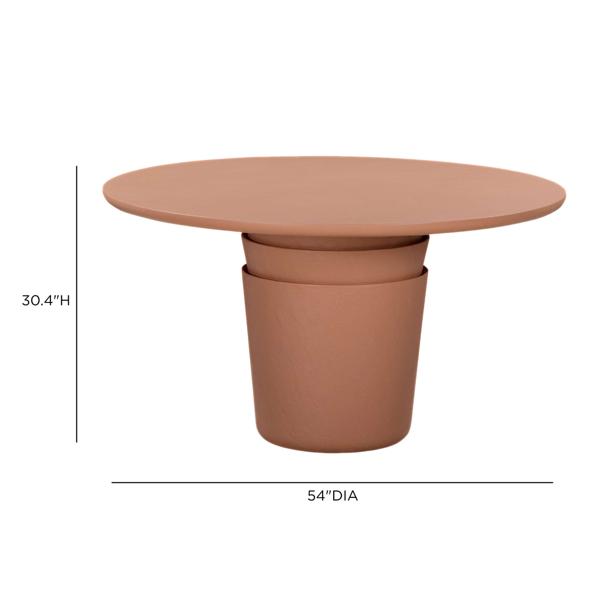 Margot 54" Indoor/Outdoor Round Dining Table by TOV Furniture at Eve Furniture