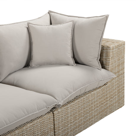Cali 80" Performance Fabric & Wicker Outdoor Loveseat by TOV Furniture at Eve Furniture