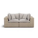 Cali 80" Performance Fabric & Wicker Outdoor Loveseat by TOV Furniture at Eve Furniture