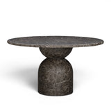 Cynthia 54" Dark Emperador Faux Marble Indoor/Outdoor Dining Table by TOV Furniture at Eve Furniture