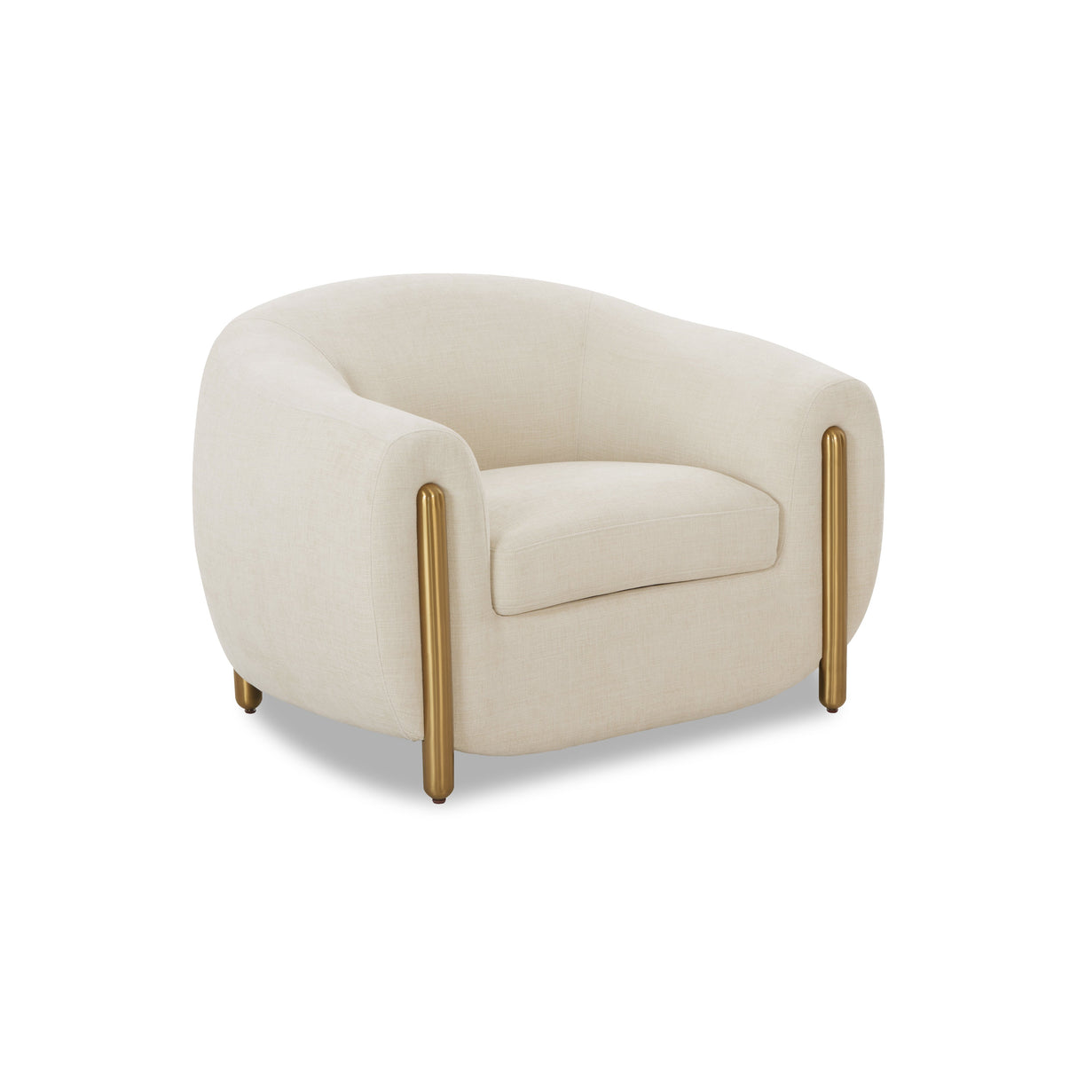 Lina Cream Performance Linen Accent Chair by TOV Furniture at Eve Furniture