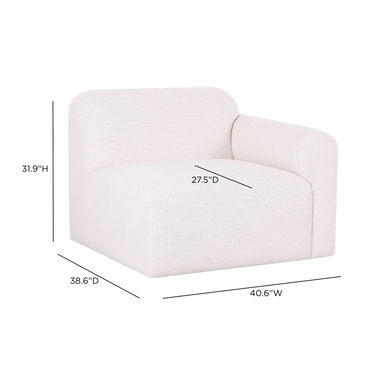 Gorge Modular Corner Chair by TOV Furniture at Eve Furniture