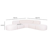 Gorge 5-Piece Modular Euro Sectional by TOV Furniture at Eve Furniture