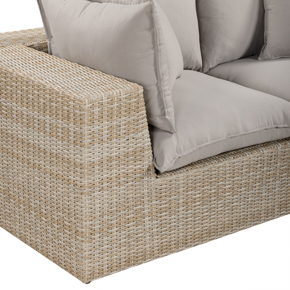 Cali 80" Performance Fabric & Wicker Outdoor Loveseat by TOV Furniture at Eve Furniture