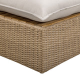 Cali Performance Fabric & Wicker Outdoor Ottoman by TOV Furniture at Eve Furniture