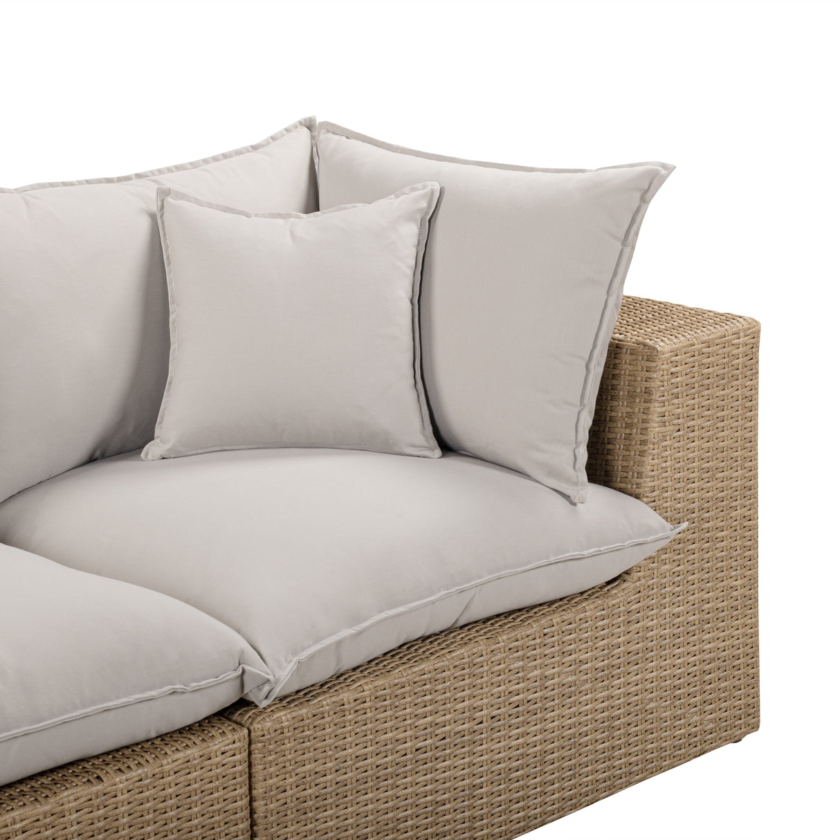 Cali 80" Performance Fabric & Wicker Outdoor Loveseat by TOV Furniture at Eve Furniture