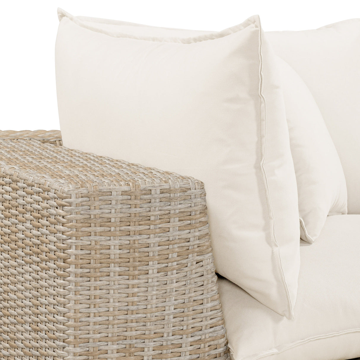 Cali 80" Performance Fabric & Wicker Outdoor Loveseat by TOV Furniture at Eve Furniture