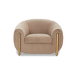 Lina Cafe Au Lait Performance Velvet Accent Chair by TOV Furniture at Eve Furniture