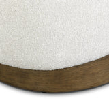 Domina Sugar Off-White Boucle Ottoman by TOV Furniture at Eve Furniture