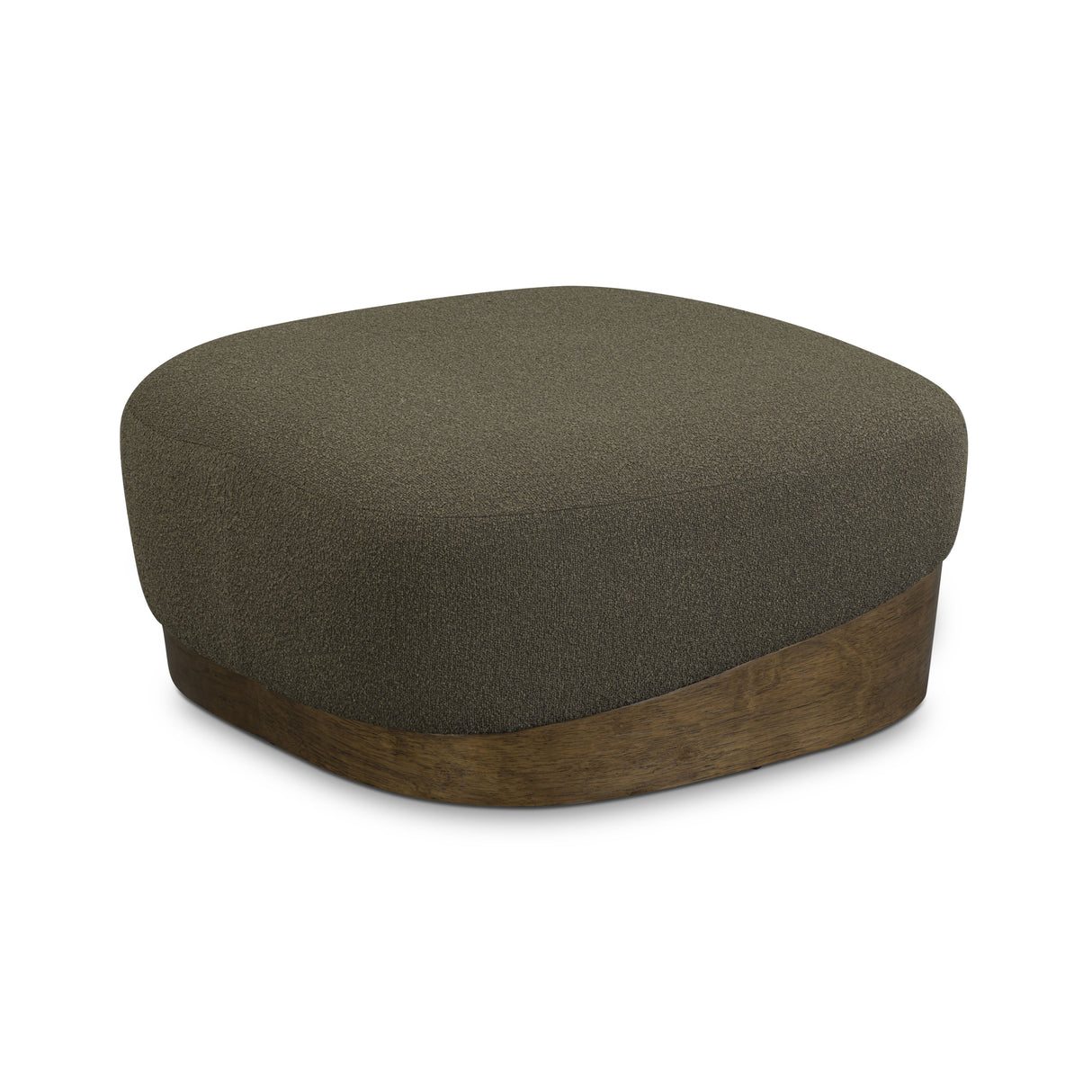 Domina Kale Green Boucle Ottoman by TOV Furniture at Eve Furniture