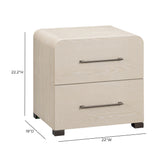 Marissa 22" Ash 2-Drawer Nightstand by TOV Furniture at Eve Furniture