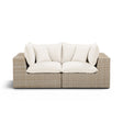 Cali 80" Performance Fabric & Wicker Outdoor Loveseat by TOV Furniture at Eve Furniture