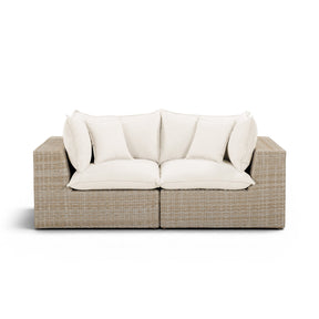 Cali 80" Performance Fabric & Wicker Outdoor Loveseat by TOV Furniture at Eve Furniture
