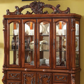 Medieve Antique Oak Hutch & Buffet by Furniture of America at Eve Furniture