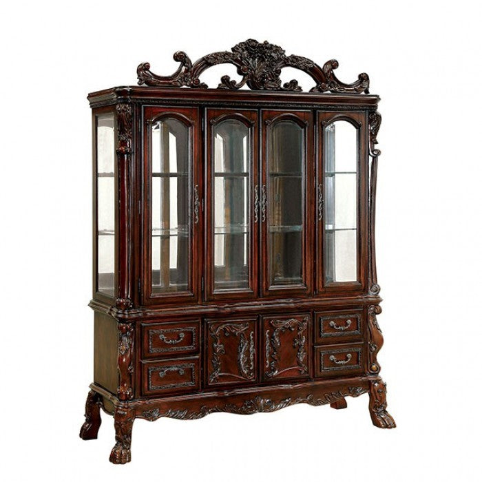 Medieve Cherry Hutch & Buffet by Furniture of America at Eve Furniture