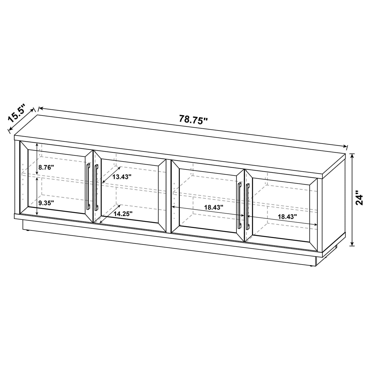 Medina Golden Oak Tv Stand by Coaster at Eve Furniture