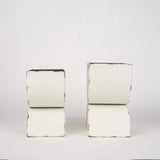 Medina Off White w/ Gold Antiquing Tall Metal Planters (Set of 2) by Mercana at Eve Furniture