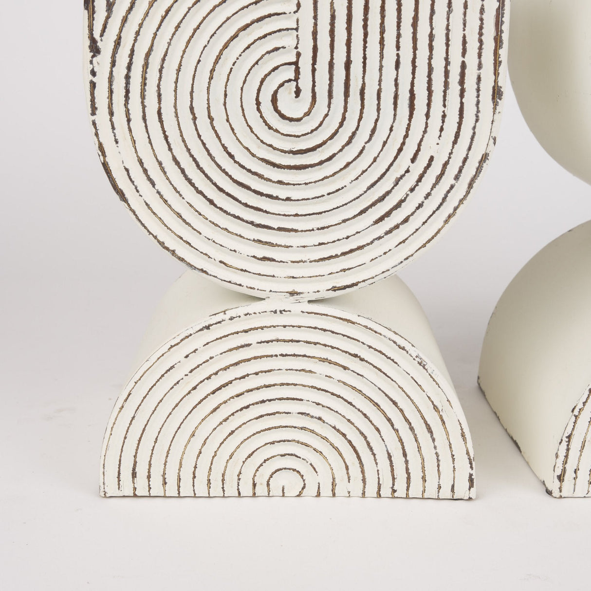 Medina Off White w/ Gold Antiquing Tall Metal Planters (Set of 2) by Mercana at Eve Furniture