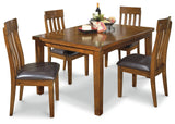 Ralene Medium Brown Dining Table with 4 Chairs