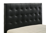 Medley Black Genuine Leather Eastern King Platform Bed by Coaster at Eve Furniture