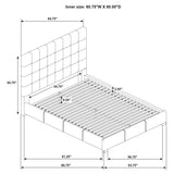 Medley Black Genuine Leather Queen Panel Platform Bed by Coaster at Eve Furniture