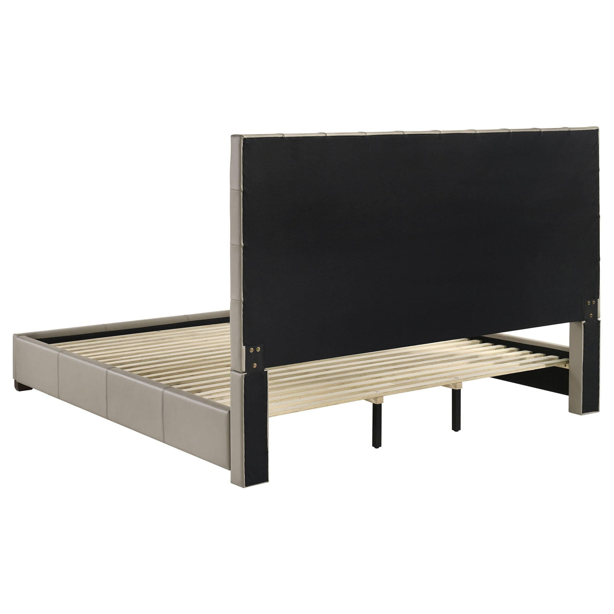Medley Tan Genuine Leather Eastern King Platform Bed by Coaster at Eve Furniture