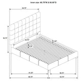 Medley Tan Genuine Leather Queen Panel Platform Bed by Coaster at Eve Furniture