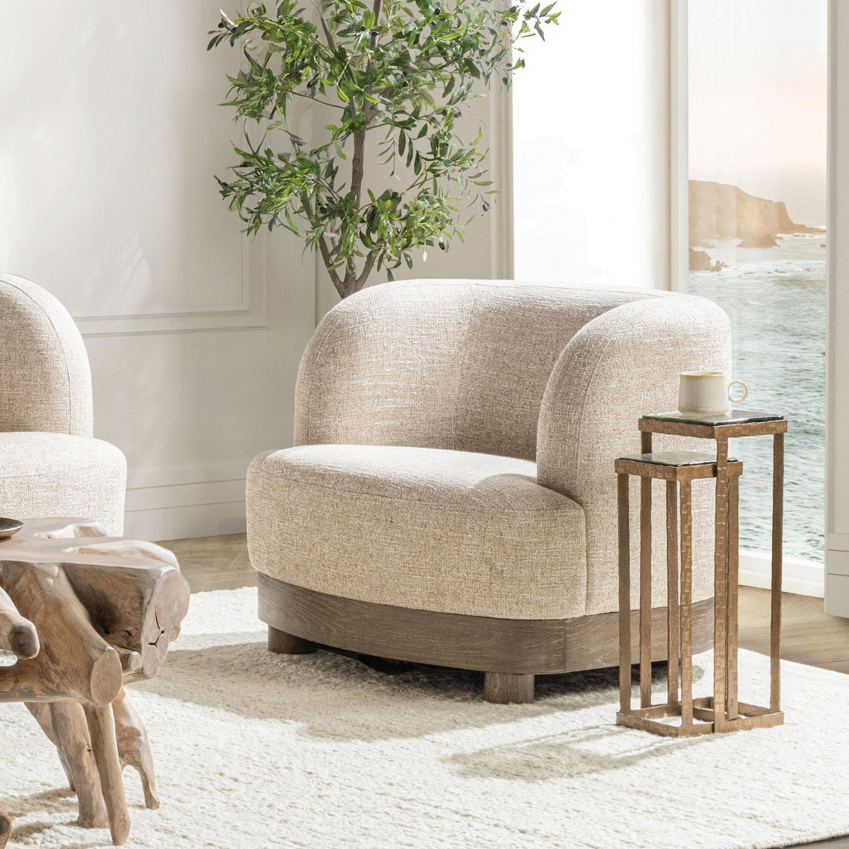 Meera Accent Chair - Latte by Classic Home at Eve Furniture