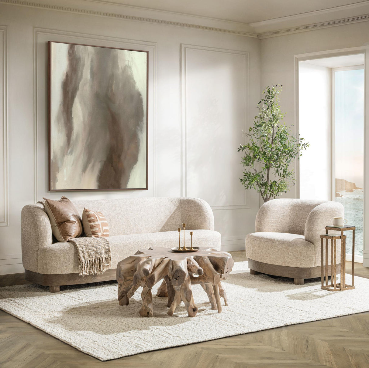 Meera Sofa - Latte by Classic Home at Eve Furniture