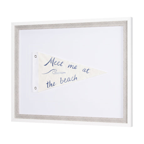 Meet Me at The Beach by Mercana Studio Hand Embellished Textured Framed Art Print Matted under Glass by Mercana at Eve Furniture