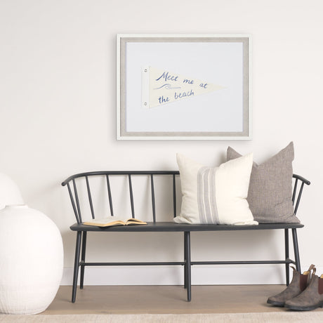Meet Me at The Beach by Mercana Studio Hand Embellished Textured Framed Art Print Matted under Glass by Mercana at Eve Furniture
