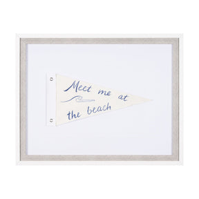 Meet Me at The Beach by Mercana Studio Hand Embellished Textured Framed Art Print Matted under Glass by Mercana at Eve Furniture