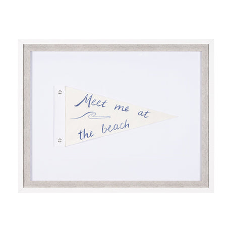 Meet Me at The Beach by Mercana Studio Hand Embellished Textured Framed Art Print Matted under Glass by Mercana at Eve Furniture
