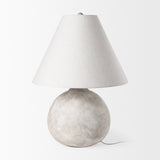 Mehdi Cream Ceramic Table Lamp by Mercana at Eve Furniture