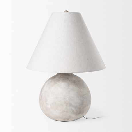 Mehdi Cream Ceramic Table Lamp by Mercana at Eve Furniture
