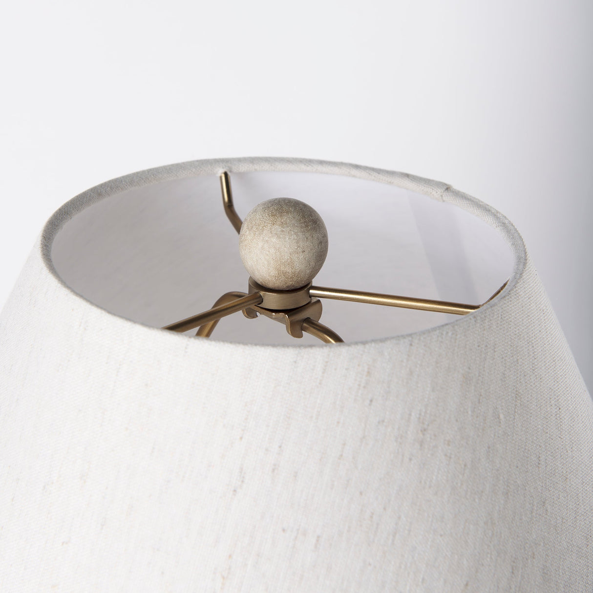 Mehdi Cream Ceramic Table Lamp by Mercana at Eve Furniture