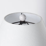 Mehdi White Ceramic Table Lamp by Mercana at Eve Furniture