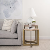 Mehdi White Ceramic Table Lamp by Mercana at Eve Furniture