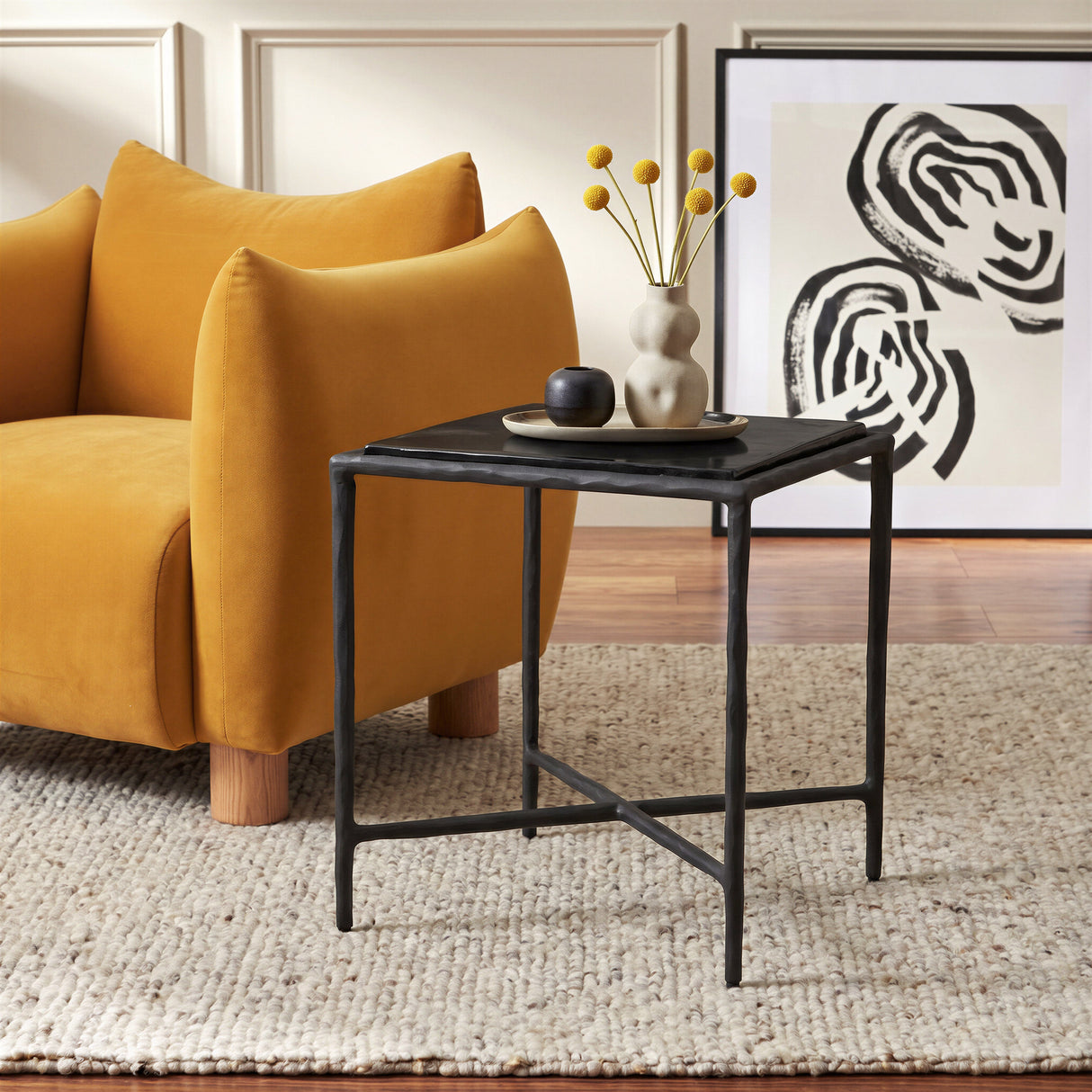 Meia Mustard Accent Chair by Zuomod at Eve Furniture