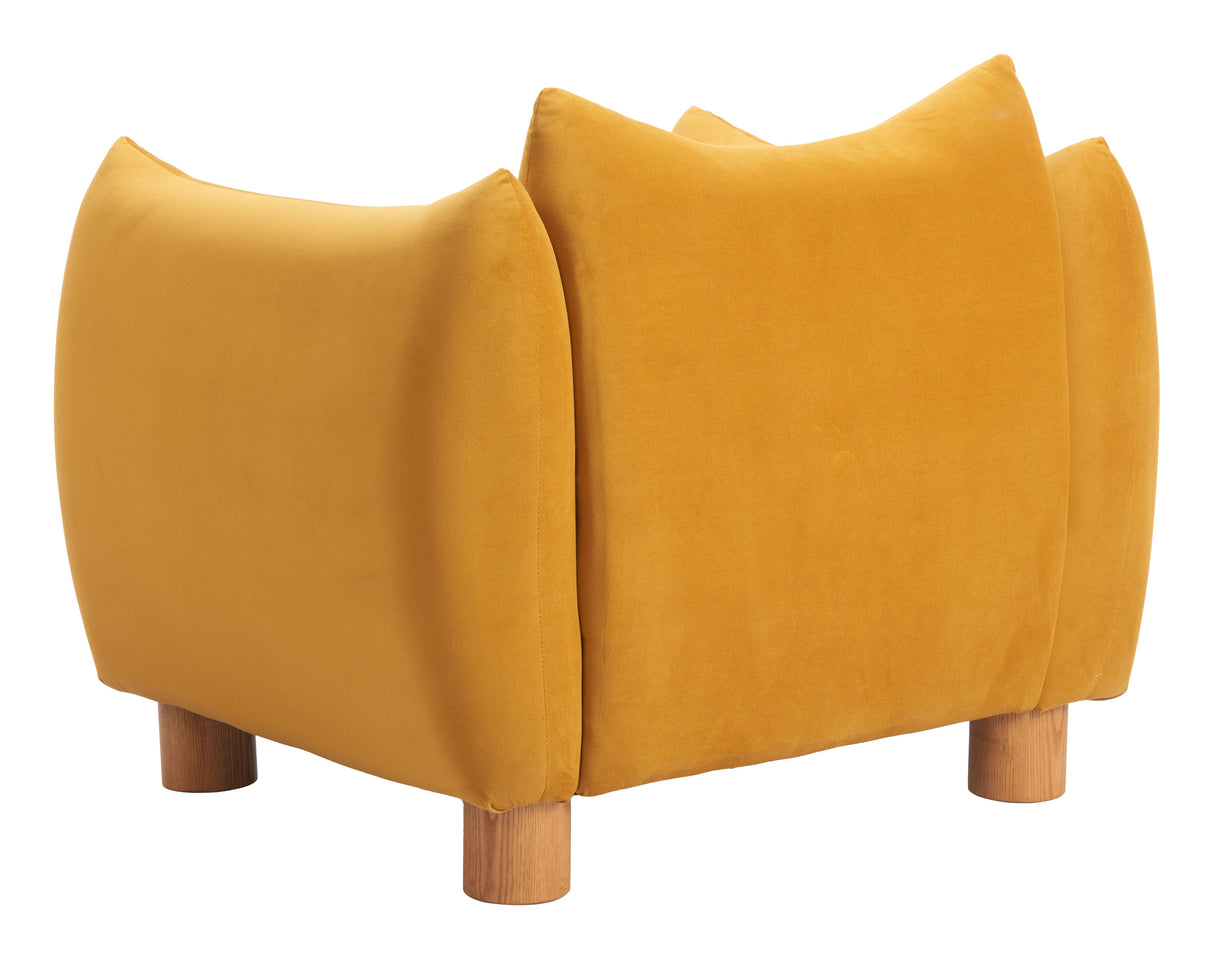 Meia Mustard Accent Chair by Zuomod at Eve Furniture
