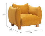 Meia Mustard Accent Chair by Zuomod at Eve Furniture