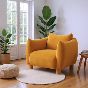 Meia Mustard Accent Chair by Zuomod at Eve Furniture