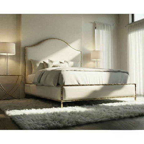 Meilen Gold Queen Bed by Furniture of America at Eve Furniture