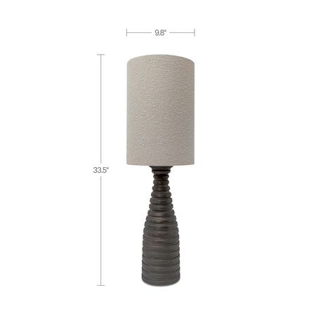 Meili Dark Brown/Natural Table Lamp by MOES at Eve Furniture