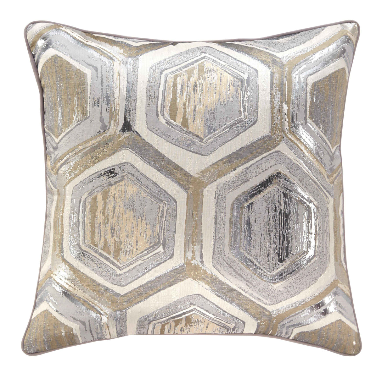 Meiling Metallic Pillow by Ashley at Eve Furniture