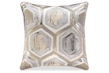 Meiling Metallic Pillow by Ashley at Eve Furniture