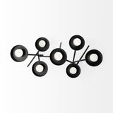Meira Black Metal Seven Votive Table Candle Holder by Mercana at Eve Furniture