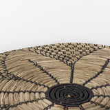 Mekhi Light Brown Seagrass W/Black String Round Wall Hanging Plate by Mercana at Eve Furniture