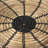 Mekhi Light Brown Seagrass W/Black String Round Wall Hanging Plate by Mercana at Eve Furniture